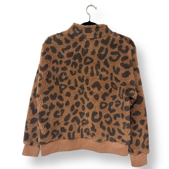 Grayson Threads Long Sleeve, Leopard Print Super Soft Zipper Pull Over - Picture 2 of 7